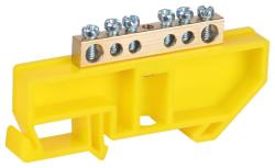 Шина ЭРА NO-224-88 PE земля на DIN-изоляторе ШНИ-6х9-6-Д-желтый Б0062859