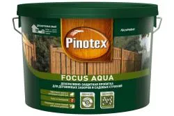 Пропитка декоративная для защиты древесины Pinotex Focus Aqua золотая осень 9 л.