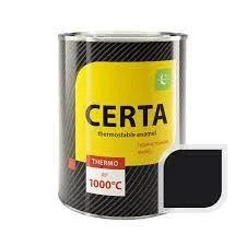 Термостойкая эмаль CERTA черная до 1000 °C 0,8 кг