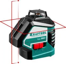 Нивелир лазерный, 2х360° , 20м/70м, IP54, точн. +/-0,2мм/м, в коробке KRAFTOOL LL360