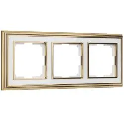 Рамка на 3 поста золотобелый WERKEL WL17-Frame-03