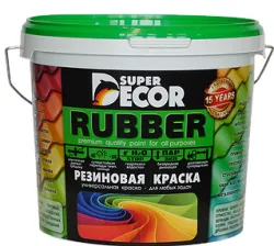 Краска резиновая SUPER DECOR Rubber №19 слоновая кость 12кг