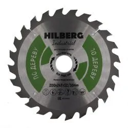 Диск пильный Hilberg INDUSTRIAL дерево 200х30/32х2,2мм 24T HW203