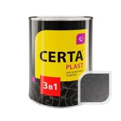 Грунт-эмаль 3 в 1 по ржавчине ЦЕРТА-ПЛАСТ графит 0,8 кг