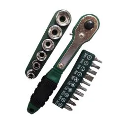 Набор с мини трещоткой GO TOOLS 1/4 17-предметов GQ-415