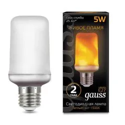 Лампа Gauss LED T65 Flame 5W E27 20-80lm 1500K 1/10/100