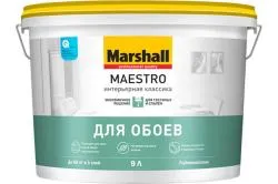 Краска MARSHALL Maestro Интерьерная Классика для стен и потолков глубокоматовая, баз A белая 9л