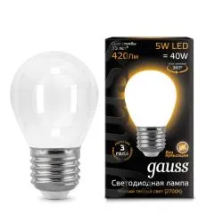 Лампа светодиодная ШАР OPAL Е27 5вт 2700К/GAUSS