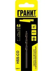 Сверло ГРАНИТ HSS-Co по металлу 4,0х75/43мм 165017