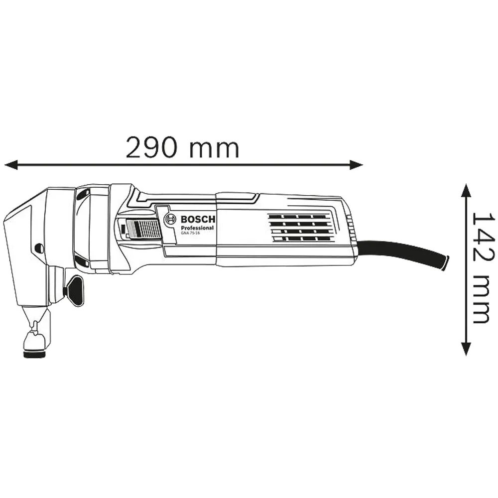 Электрические вырубные ножницы BOSCH 750Bт GNA 75-16 0601529400