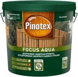 Пропитка декоративная для защиты древесины Pinotex Focus Aqua золотая осень 5 л.