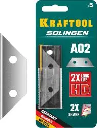 Лезвия трапециевидные SOLINGEN 09627-S5_z01 KRAFTOOL А02, 5шт 18.7х62х0.65мм