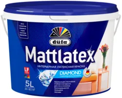 Краска Dufa Mattlatex D100 для стен и потолков во влажных помещениях, латексная, матовая белая 5л