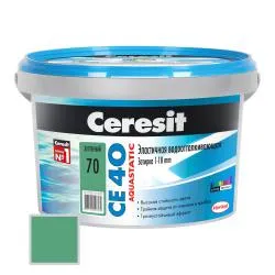 Затирка цементная Ceresit CE40 № 70 зеленый 2кг 1297280