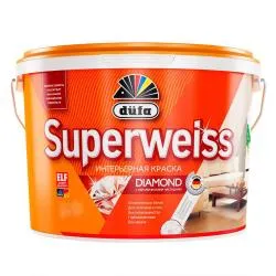 Краска водно-дисперсионная Dufa Superweiss RD4 для стен и потолков, глубокоматовая белая 5л