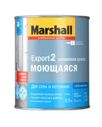Краска MARSHALL Export-2 для стен и потолков латексная глубокоматовая база C 0,9 л.