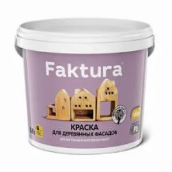 Краска FAKTURA акриловая для деревянных фасадов с натуральным воском и биозащитой, Баз А (9л)