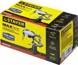 Штатив STAYER "MASTER" MAXTerm для фиксации электронной платы, c увеличительной линзой