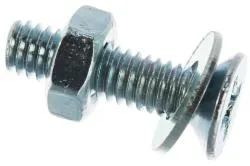 Винт Зубр DIN965 в комплекте с гайкой и шайбой M4 16мм 303456-04-016