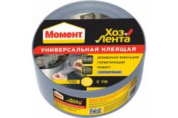 Лента клеящая Момент универсальная серебряная 25м 1161083