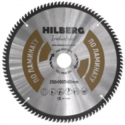 Диск пильный Hilberg INDUSTRIAL ламинат 250х30х2,8мм 100T HL250