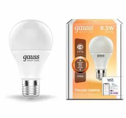 Лампа Светодиодная Gauss Smart Home DIM E27 A60 8.5 Вт 2700К 1/10/40