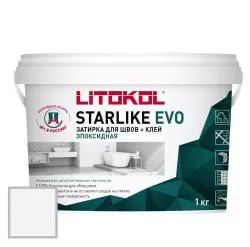 Затирка эпоксидная Litokol Starlike EVO S.100 Абсолютно Белый 1кг 485110002