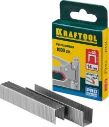 Скобы для степлера тонкие тип 53, 1000 шт KRAFTOOL 14мм