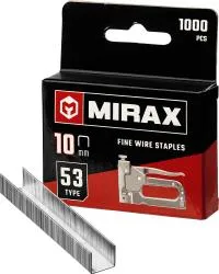 MIRAX 10 мм скобы для степлера тонкие тип 53, 1000 шт