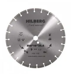 Диск алмазный Hilberg 350х25.4мм Hard Materials Laser сегментный HM108