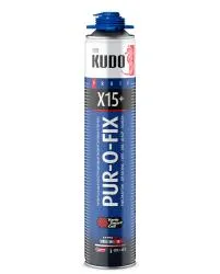 Пена-клей KUDO PUR-O-FIX X15 EXTRA FIX (всесезонный; 1000 мл) 11606659