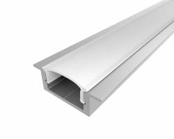 Профиль XT-200 накладной прямой для LED ленты рассеиватель,заглушки 2,крепления 3 0716-2