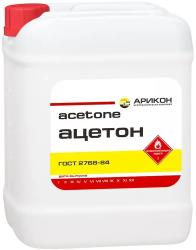 Ацетон АРИКОН ГОСТ 2768-84, канистра 10л