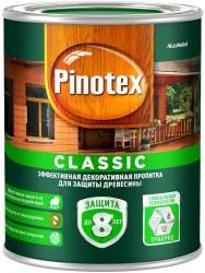 Пропитка декоративная для защиты древесины Pinotex Classic AWB орех 1 л.
