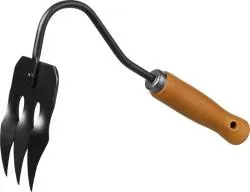 Рыхлитель PROLine с деревянной ручкой 3 зубца, GRINDA 265 мм, 421514