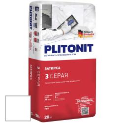 Затирка PLITONIT 3 для швов плитки (2-6мм) белая 20кг 79