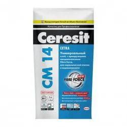 Клей для плитки Ceresit CM14 EXTRA армированный микроволокнами термостойкий 5кг 2092164