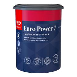 Краска моющаяся TIKKIVALA/TIKKURILA EURO POWER 7 для стен и потолков матовая база С 0.9л