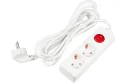 S-GCU2-3B WHITE Удлинитель серии Ultra, шнур 3м., 2 гнезда, 16A, с/з. Белый. TM Uniel