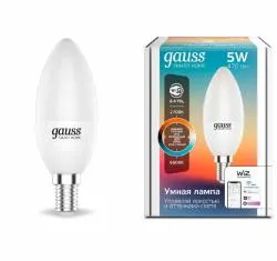 Лампа Светодиодная Gauss Smart Home DIM+CCT E14 C37 5 Вт 1/10/100
