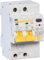Дифференциальный автоматический выключатель IEK диф АД12 С25 MAD10-2-025-C-030