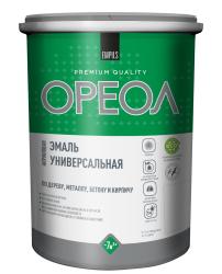 Эмаль универсальная акриловая Ореол глянцевая белая 2,5кг