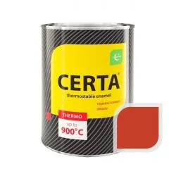 Термостойкая эмаль CERTA ярко-красная до 400 °C 0,8 кг