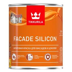 Краска акриловая TIKKIVALA/TIKKURILA FACADE SILICON для фасадов, глубокоматовая база A 0,9л 20579