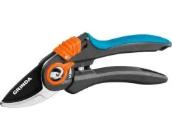 Секатор плоскостной GRINDA 210 мм, с двухкомпонентными рукоятками,  423459
