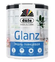 Эмаль Dufa Retail Glanz для дерева и металла алкидная глянцевая белая 750 мл