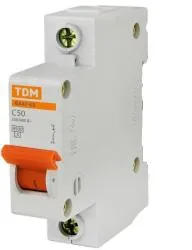 Автоматический выключатель TDM ВА47-63 1P С50 SQ0218-0008