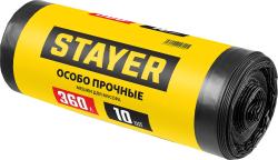 Строительные мусорные мешки STAYER HEAVY DUTY 360 л 10 шт черные особопрочные 39157-360