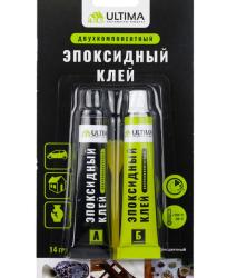 Клей эпоксидный ULTIMA Epoxy бесцветный двухкомпонентный 7+7гр