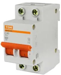 Автоматический выключатель TDM ВА47-63 2P С40 SQ0218-0014